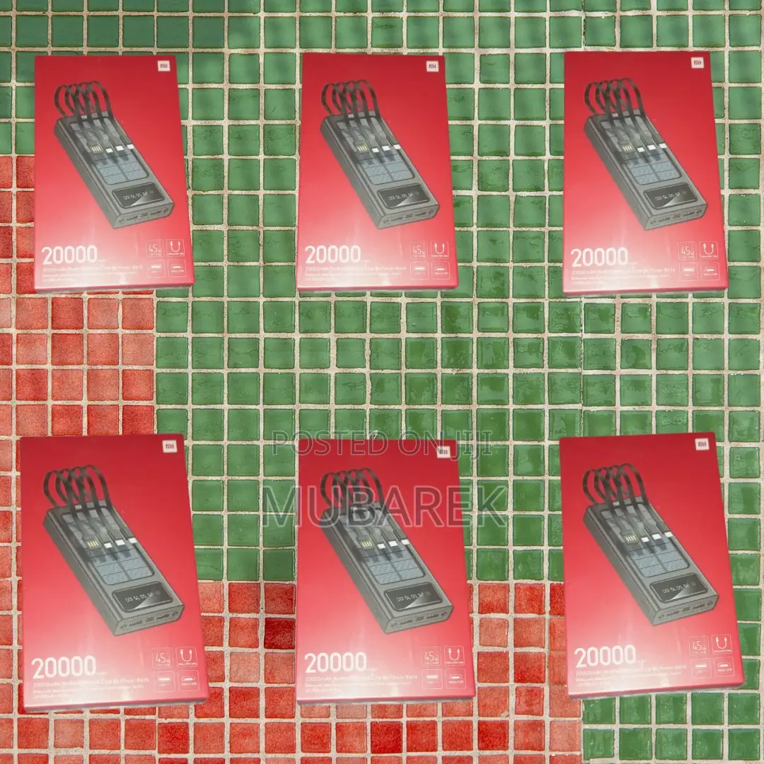 Ideal for Long Flights: Mi 20000mah Portable Charger + Cable