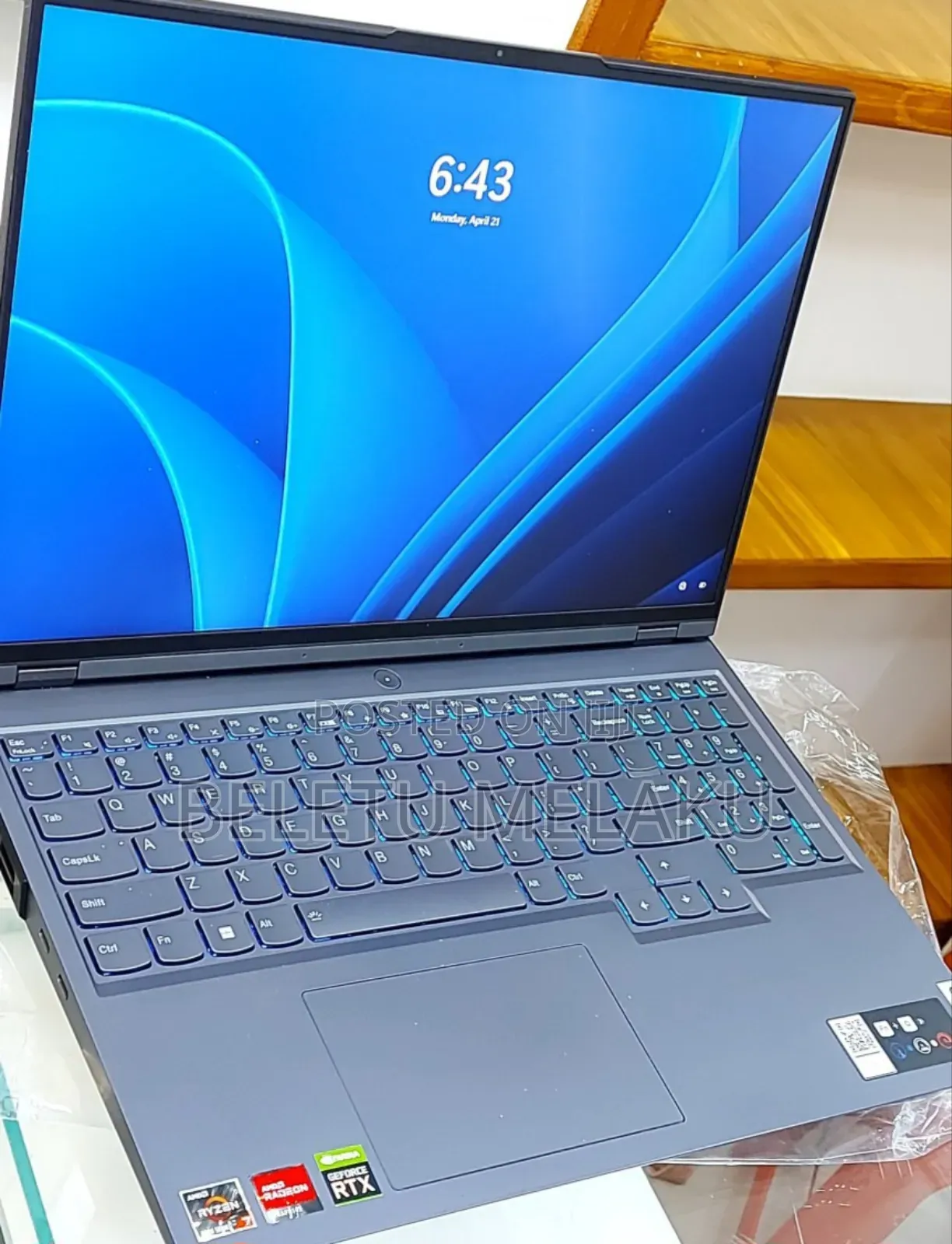 New Laptop Lenovo Legion 5 8GB AMD Ryzen 7 SSD 512GB