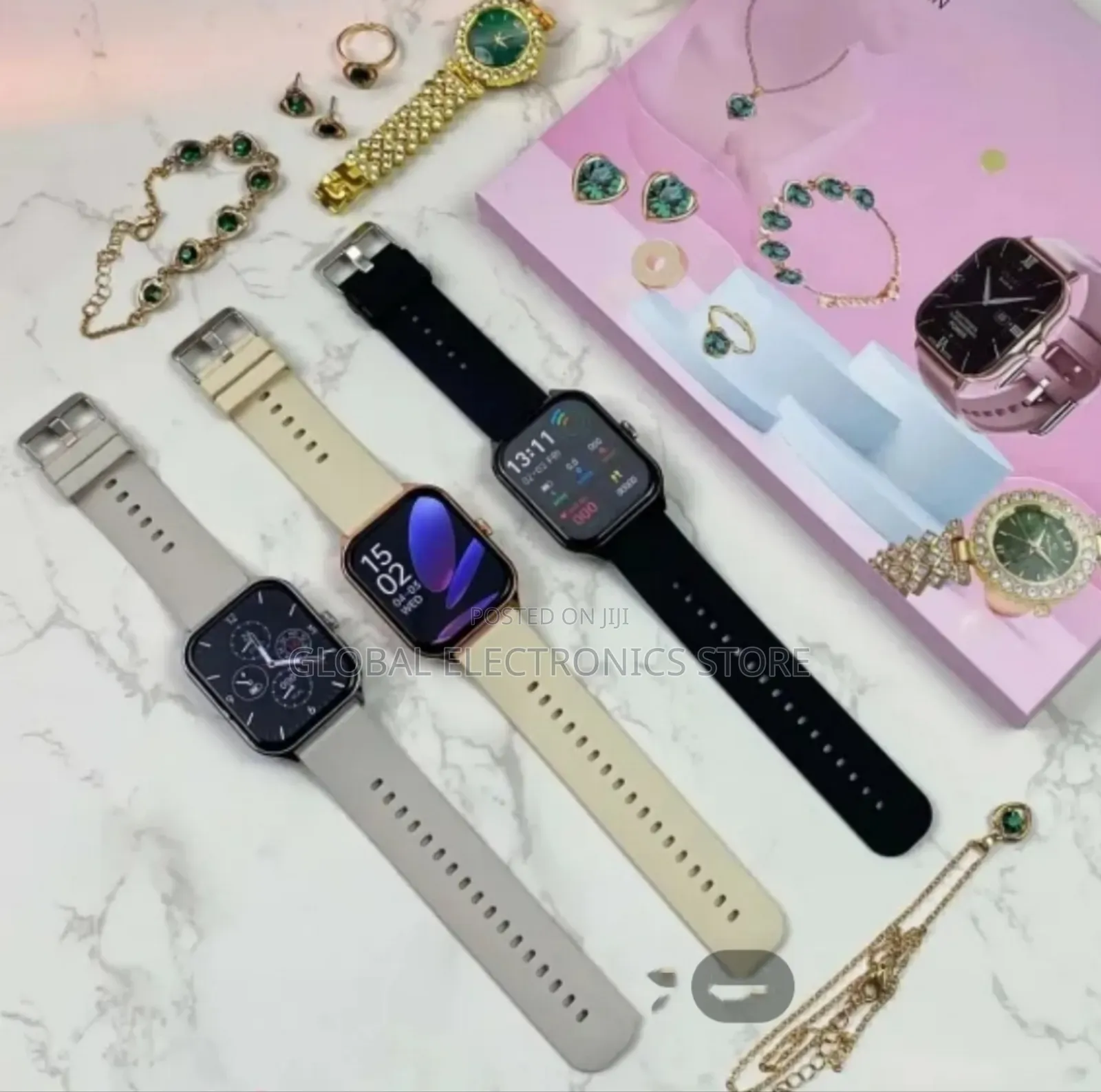 6 in 1 የሴት Smart Watch Combo With Extra Watch