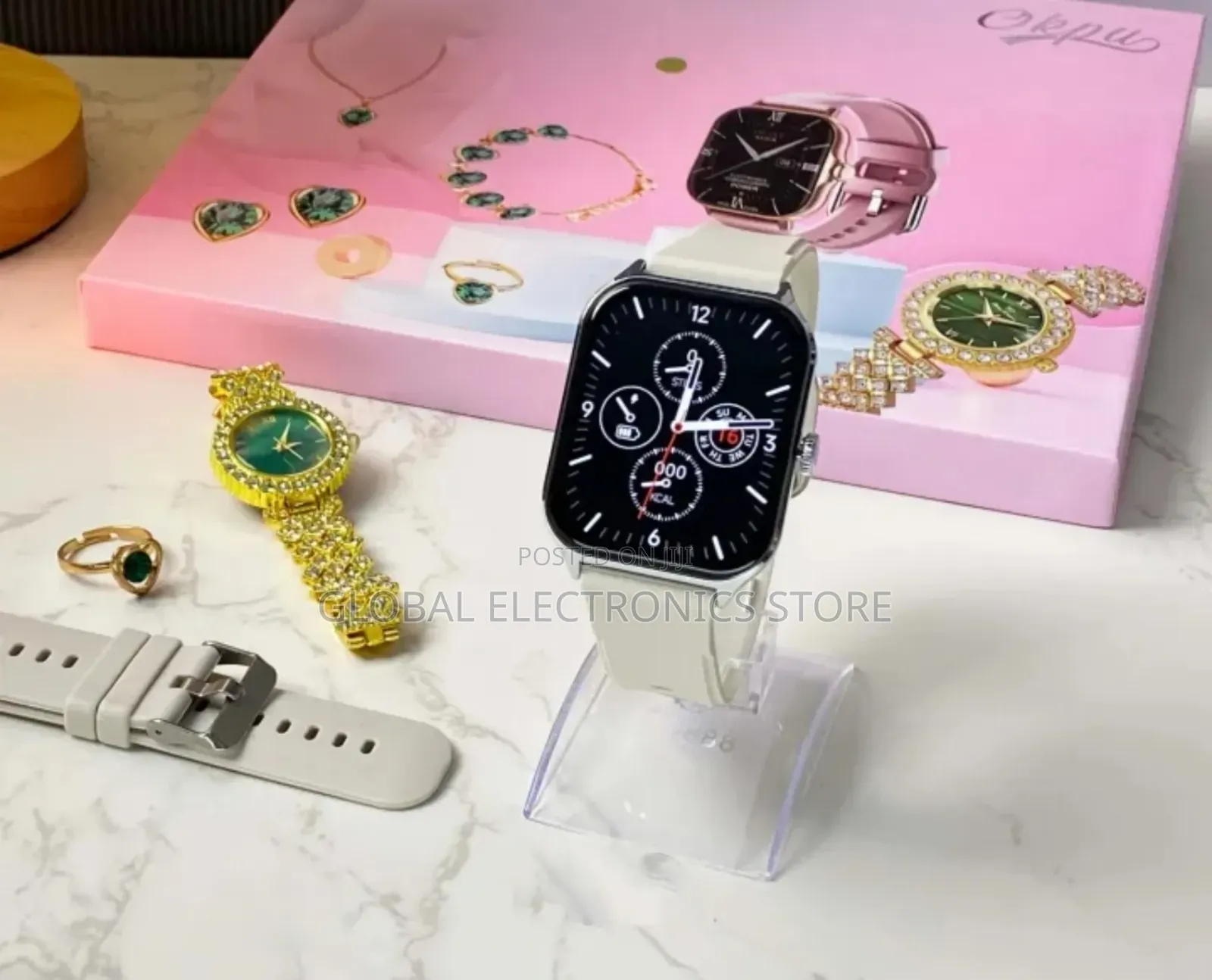 6 in 1 የሴት Smart Watch Combo With Extra Watch