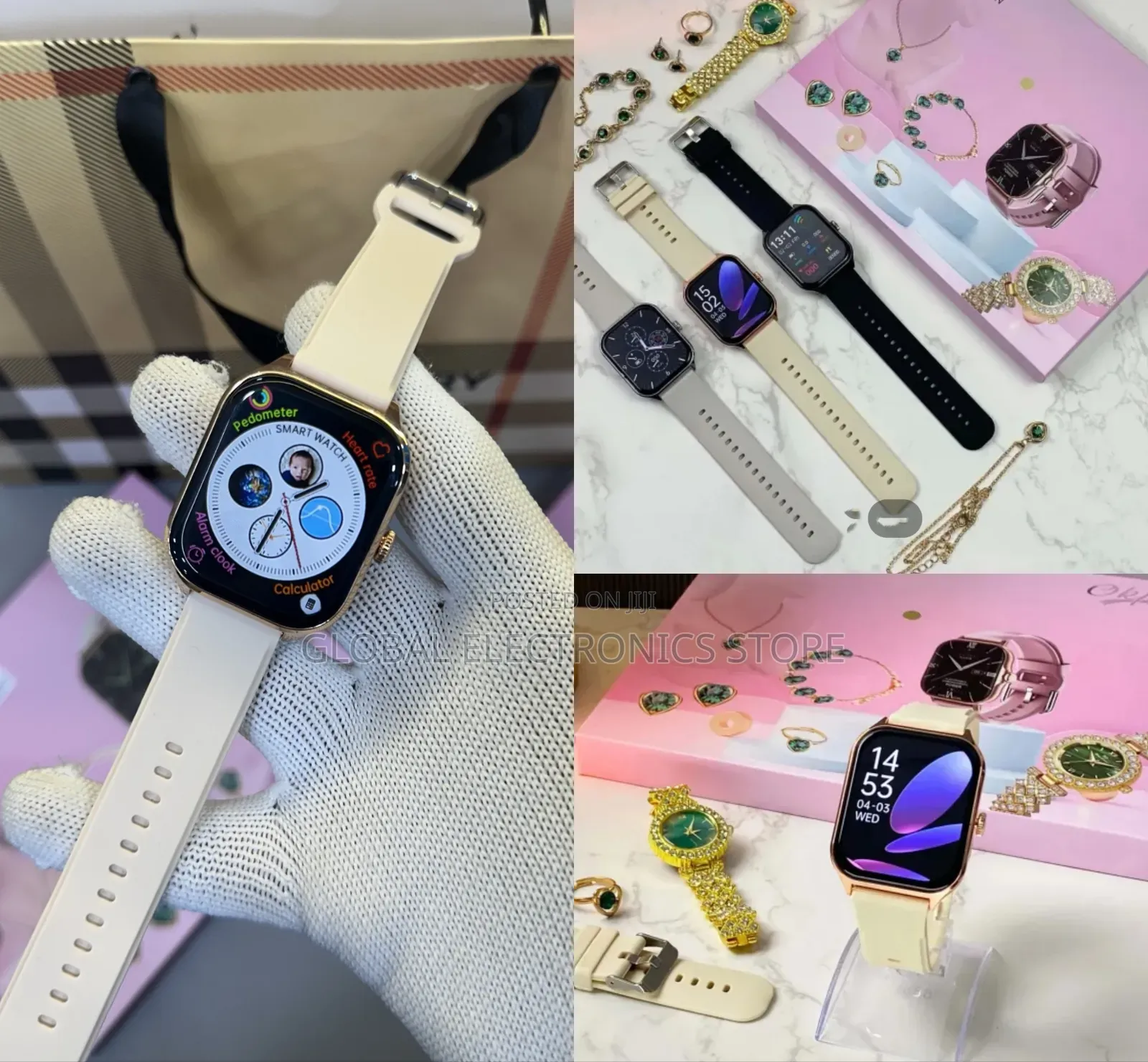 የሴት ስማርት ሰዓት With Extra Watch and 5 Gift Jewellery Sets