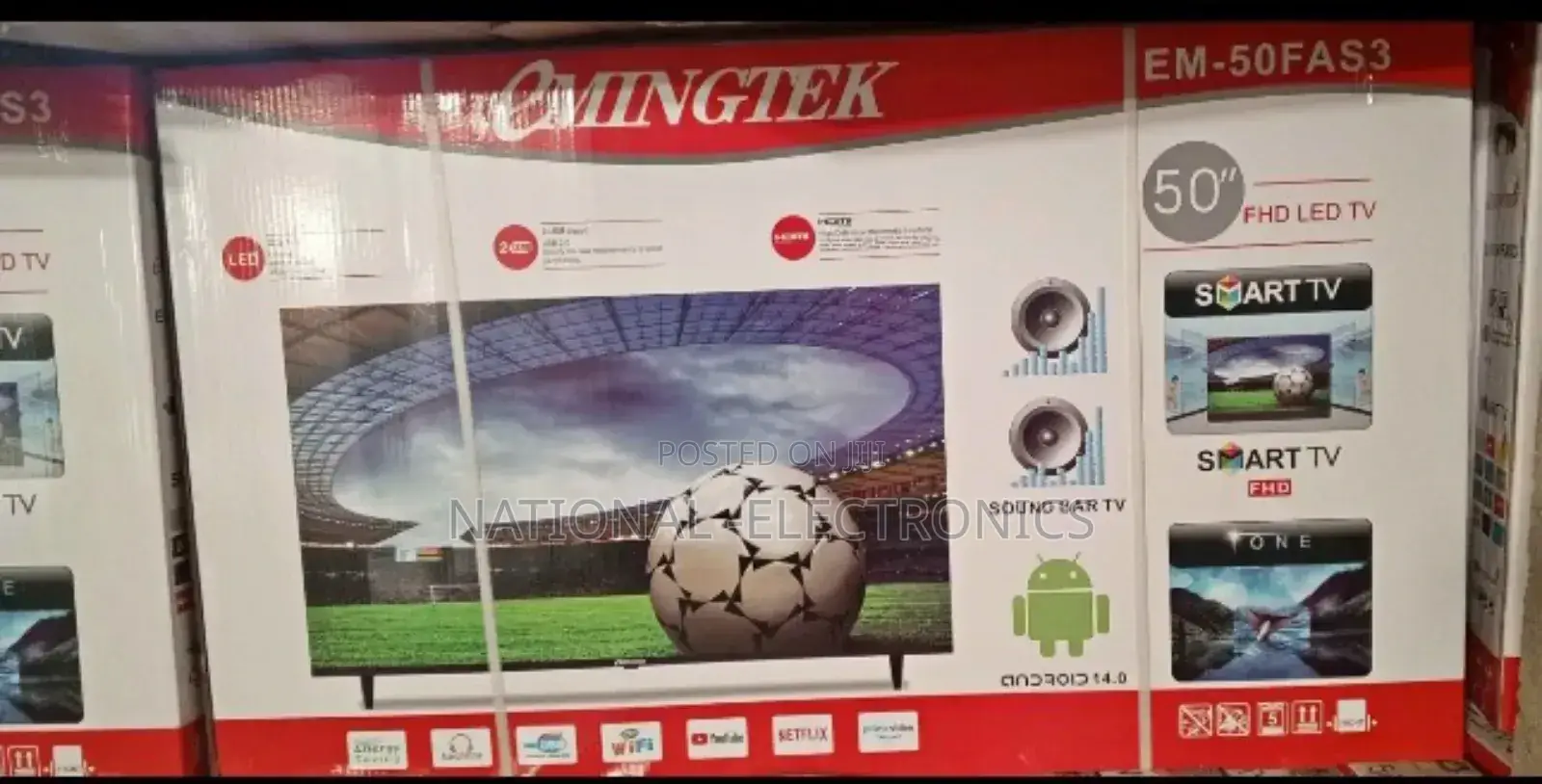 Emingtek 50 Inch Tv Smart Android Frameless Tv