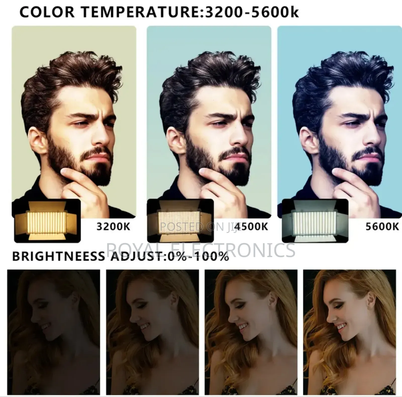 Professional Bi-Color RGB Fill Light With 2 Meter Stand
