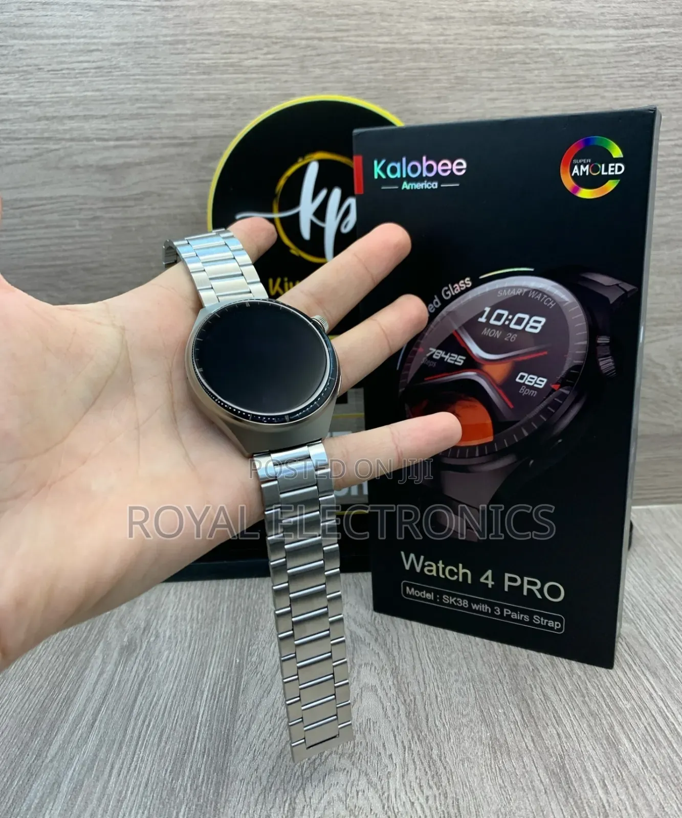 Kalobee America Premium Smart Watch With Three Straps