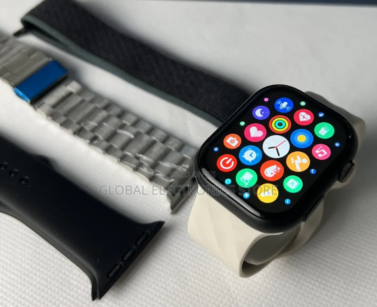 Silver Edition Smart Watch Series 9 45mm With 4 Straps