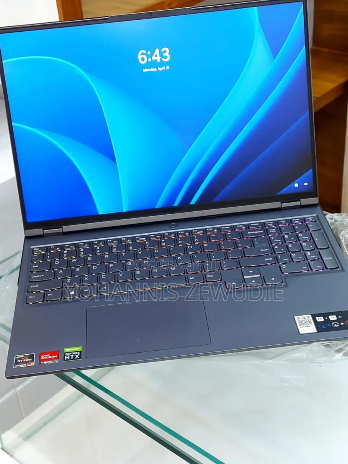 New Laptop Lenovo Legion 5 16GB AMD Ryzen 7 SSD 512GB