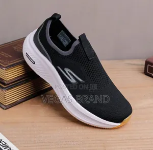 Photo - Sketchers Go Run Comfortable Blackwhite Master Quality Shoes