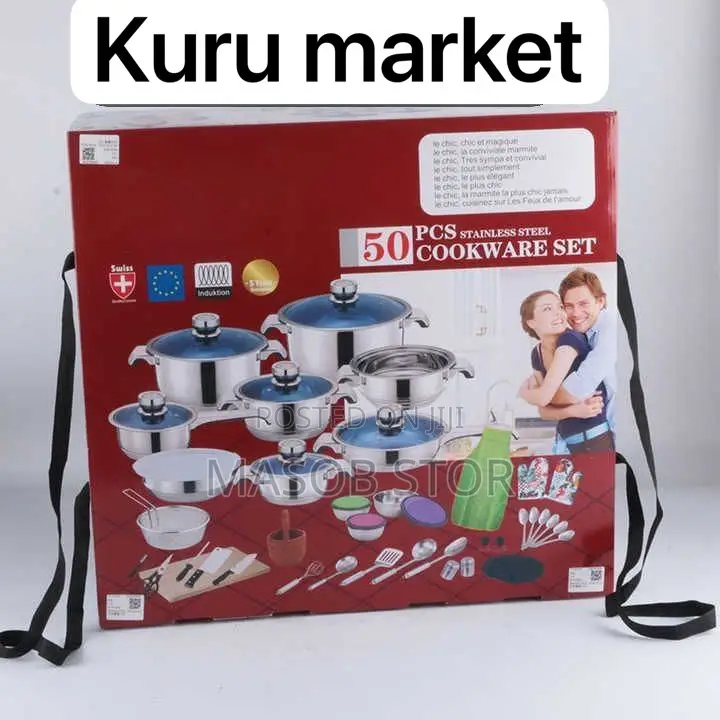110 50 ፍሬ ፓኬጅ 110pc 50pc Stainless Steel.Cookware Set