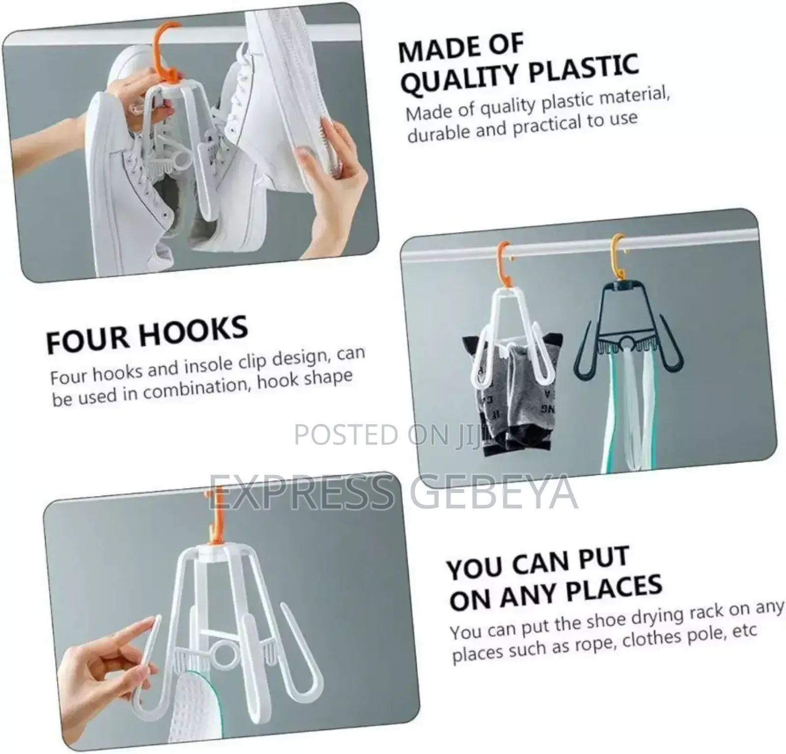 Shoe and Sandal Rotating and Folding Drying Hanger
