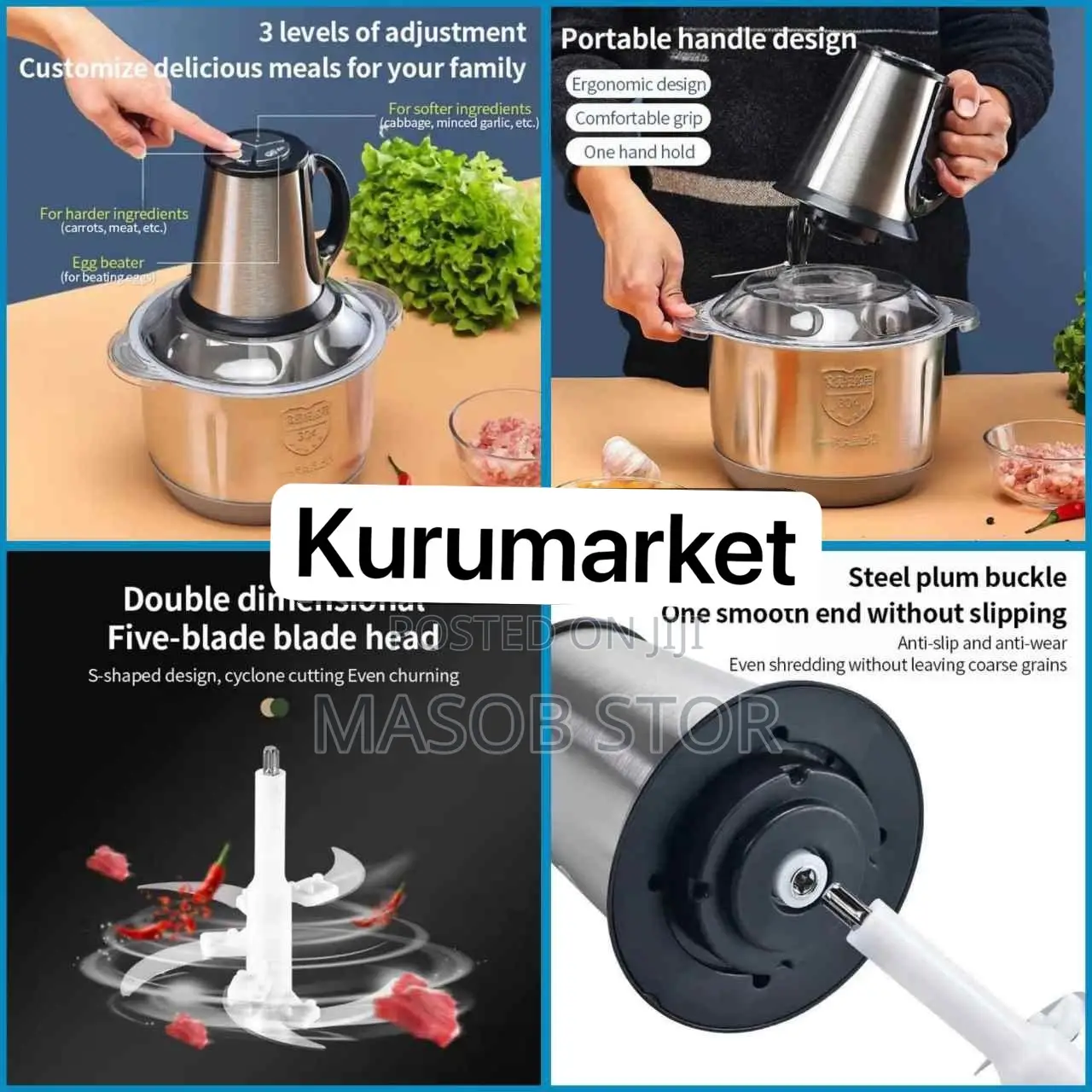 Kitchen Expert ለሽንኩርት ለስጋ ለዱለት መፍጫ