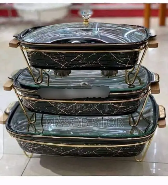 Food Warmer/Chafing Dish / የአልኮልና የሻማ ማሞቂያ ያለው የወጥ ማቅረቢያ