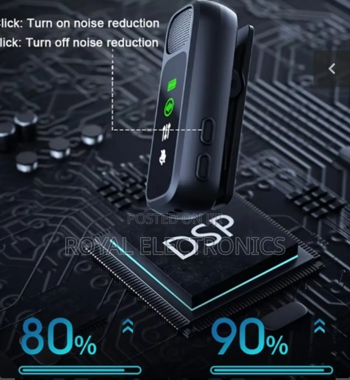 Dual Lavier Microphone DSP Noise Reduction on and Off