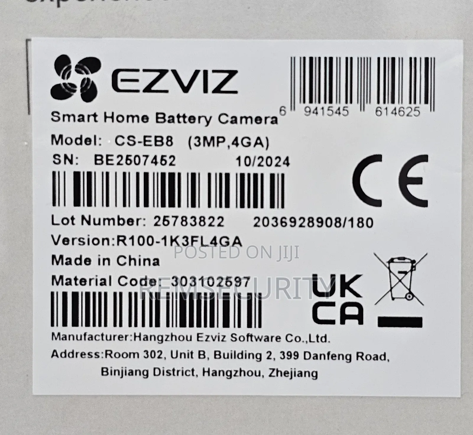 Brand New Ezviz Eb8 4g (Smart Home Battery Camera)