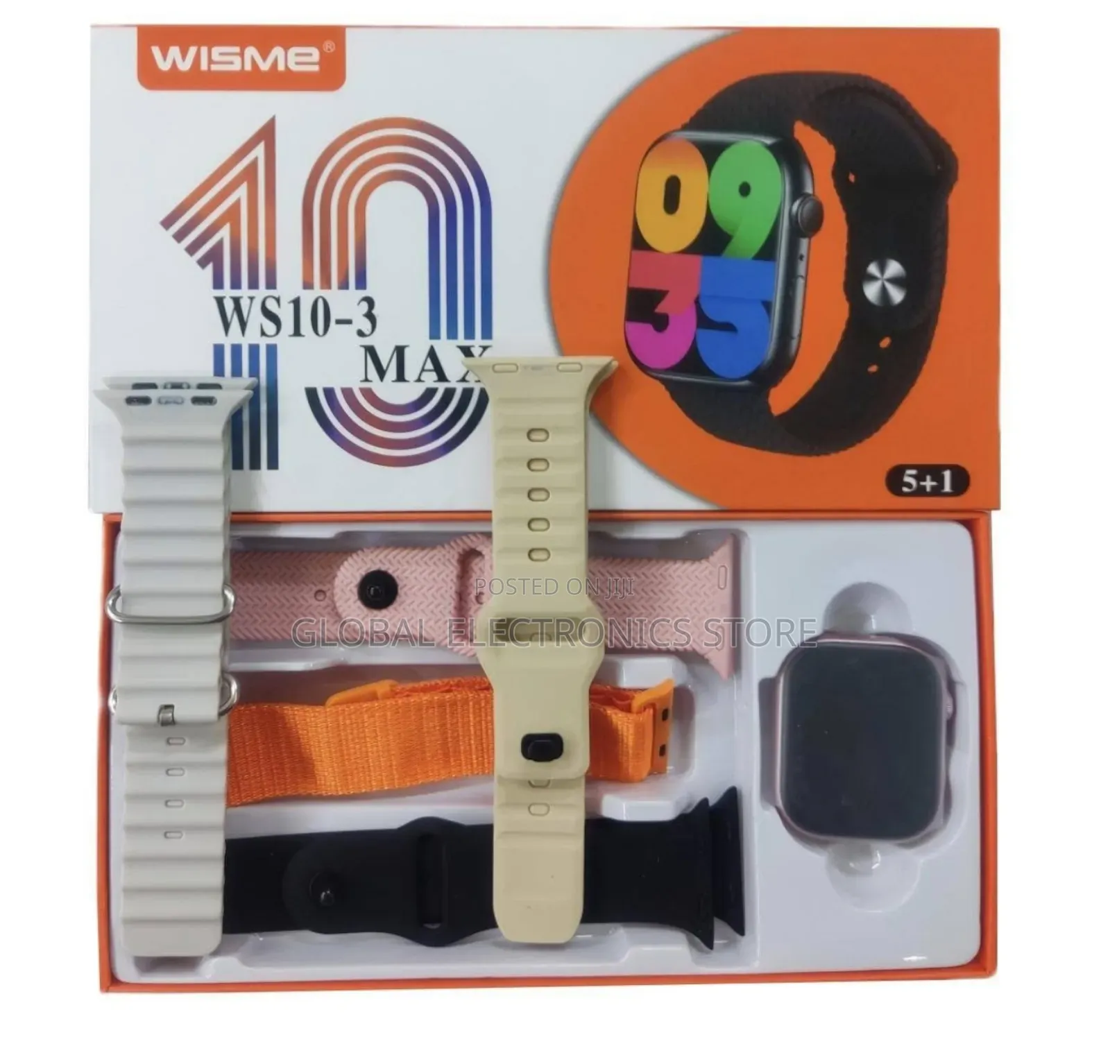 Original Wisme Premium Series 10 Smart Watch With Five Strap