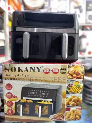 Air Fryer ኤር ፍራየር Sokany 5.5 + 5.5 Liters11 Liters