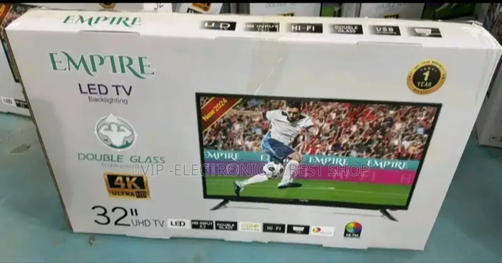 Empire 32"Inch Tv Doable Gelas Tv