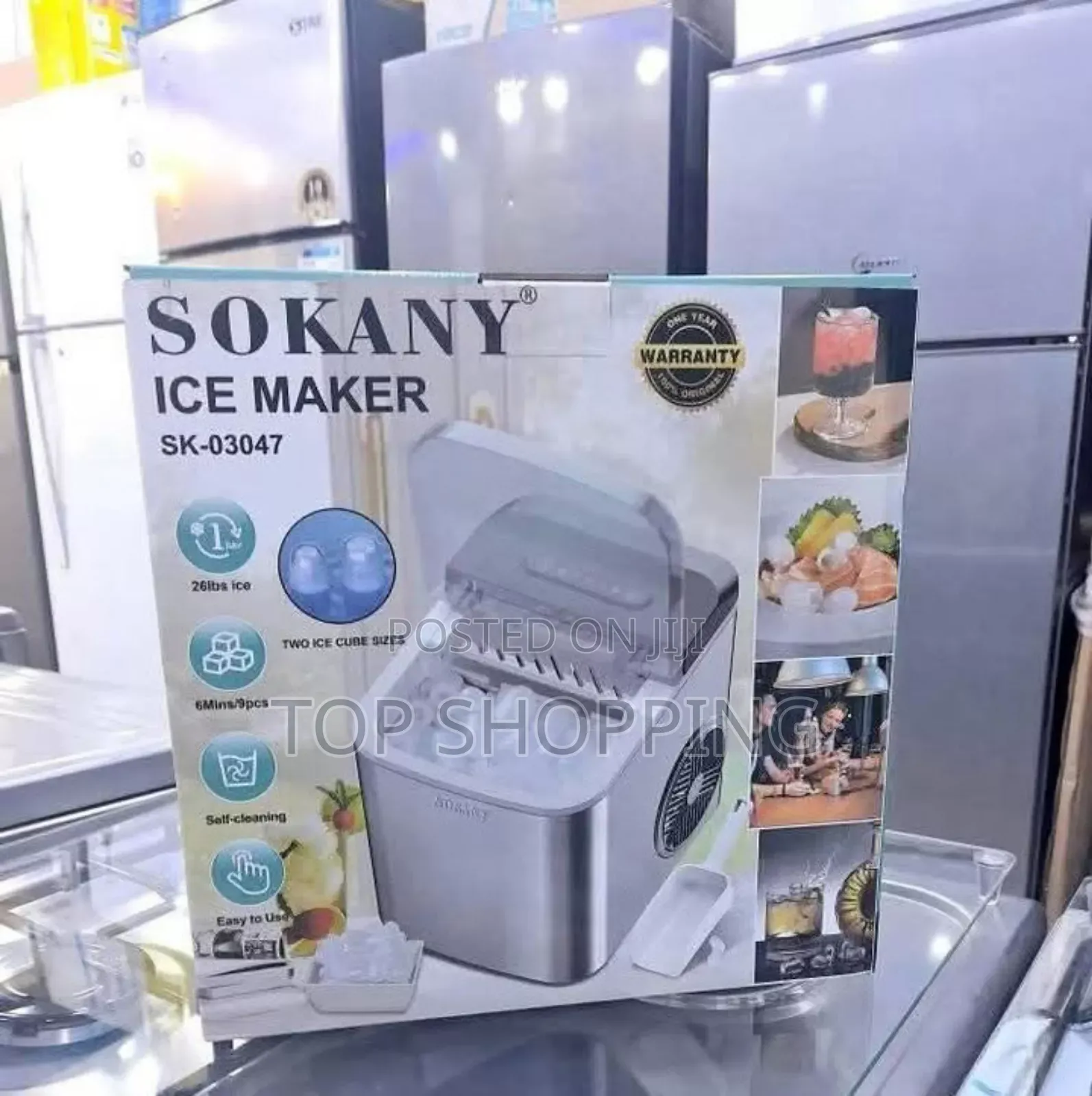 Sokany Ice Maker Portable Bullet Ice Making Machine በረዶ