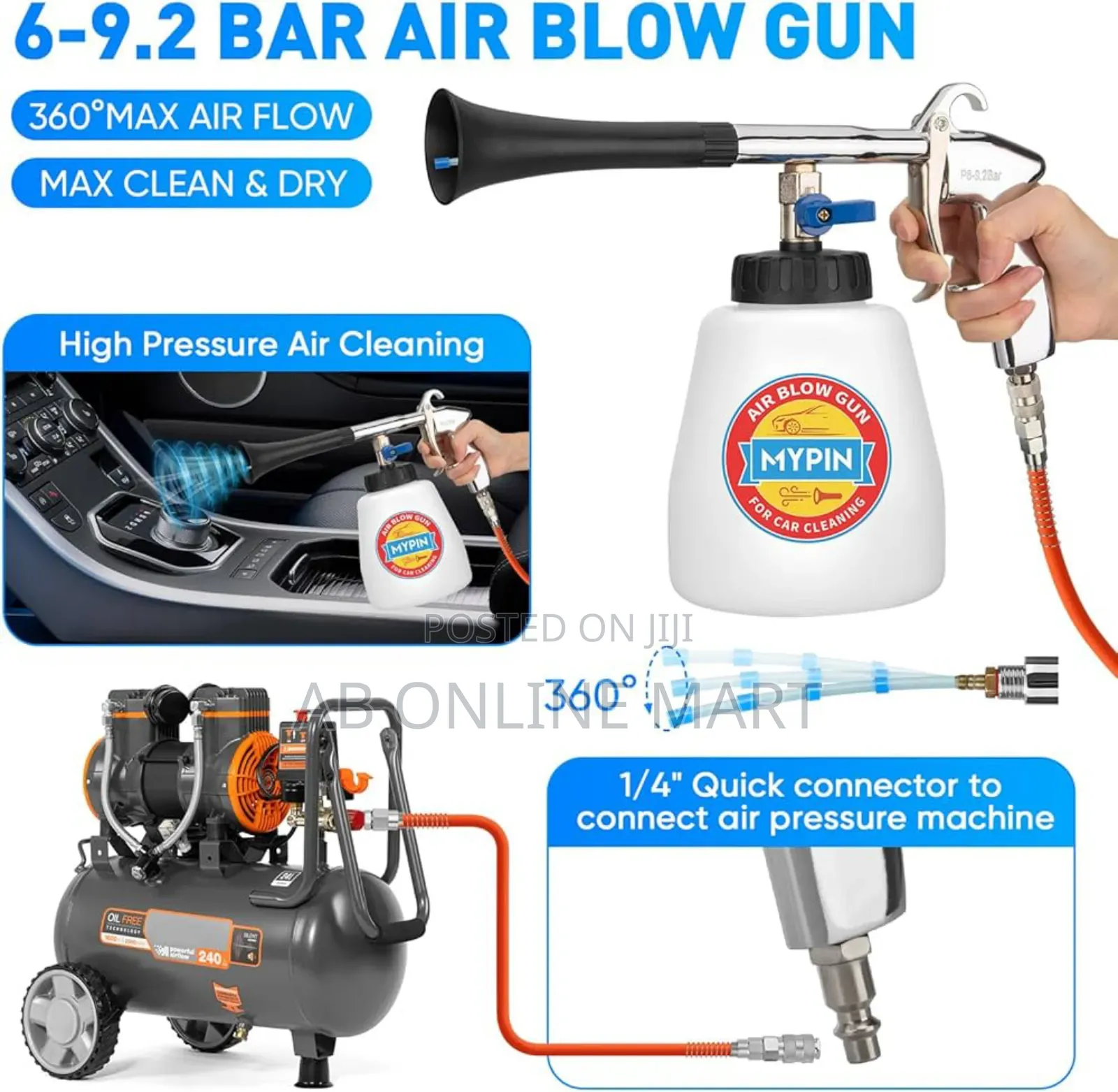 Professional High-Pressure Car Cleaning Gun