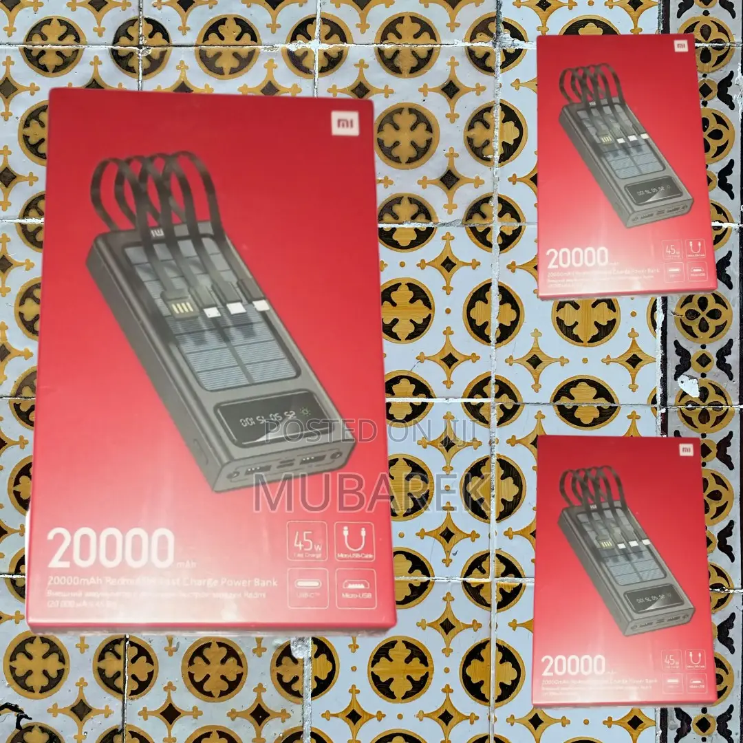 20000mah Mi Power Bank - Comes With a Usb Cord