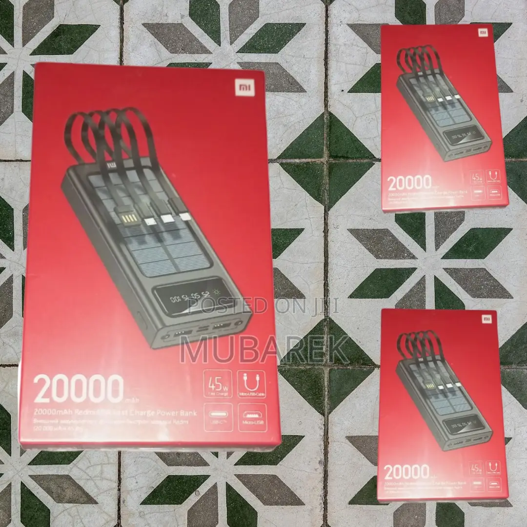 Efficient Power Delivery: Mi 20000mah With Cable