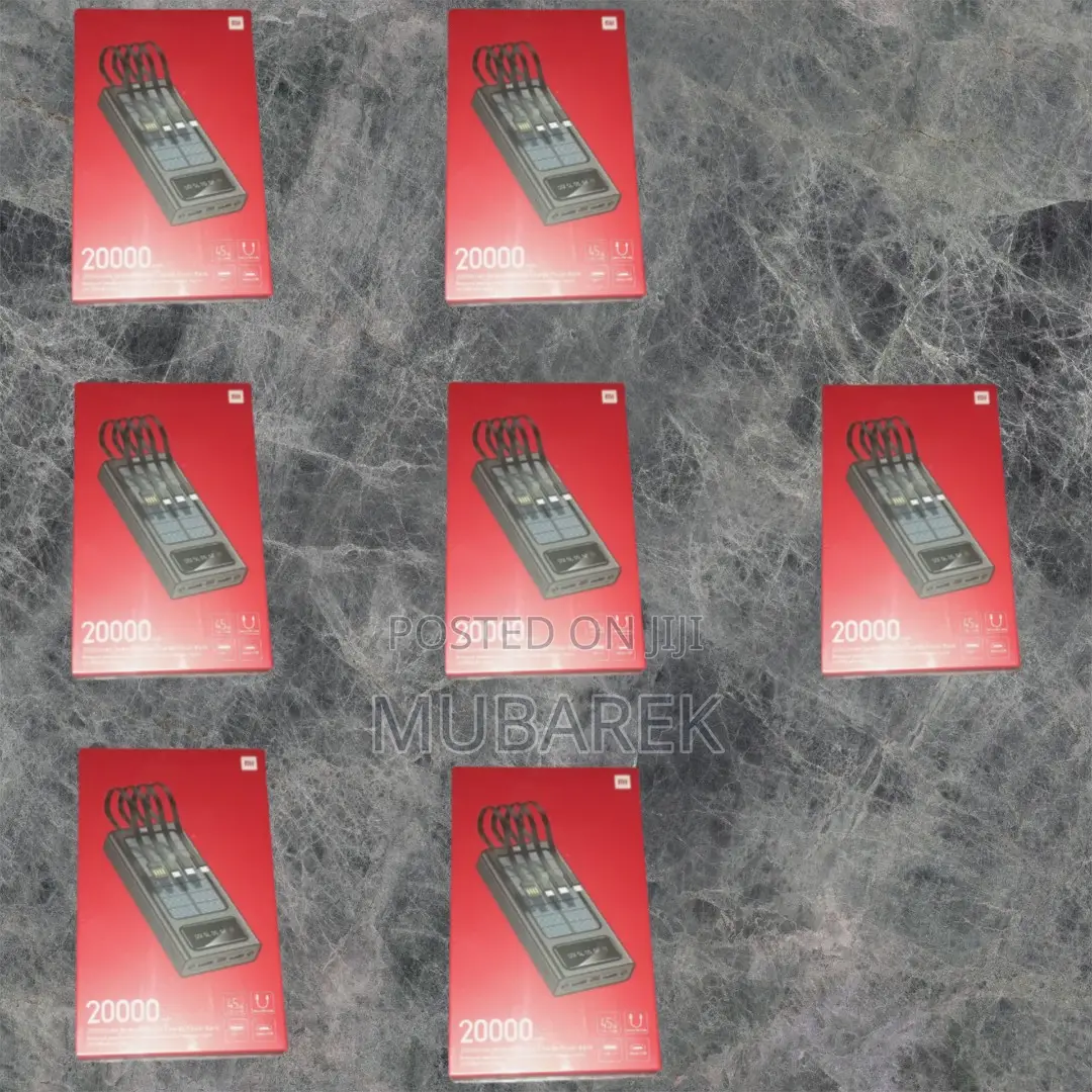 Mi 20000mah Power Bank With Cable + Protective Case