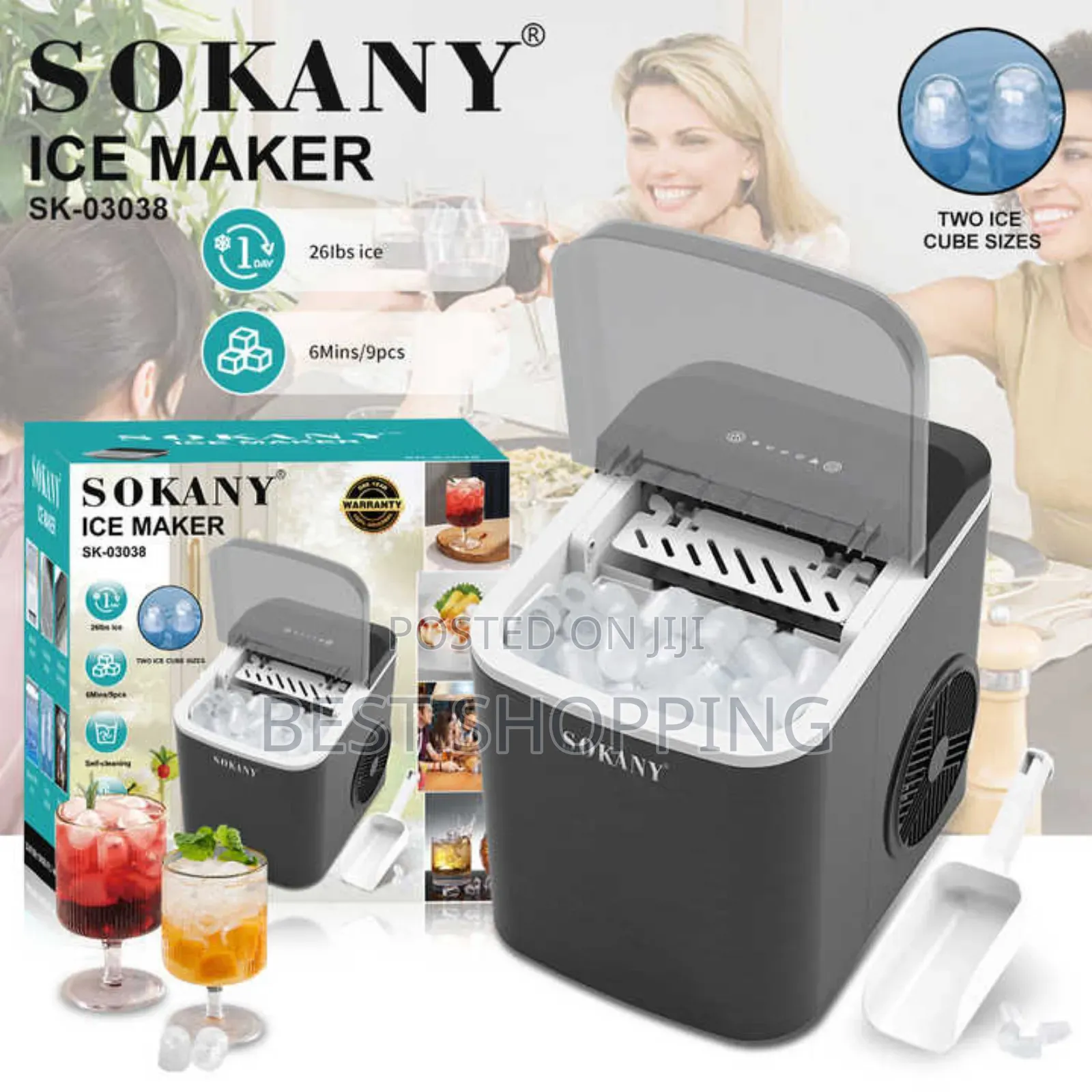 Sokany Ice Maker በረዶመስሪያ