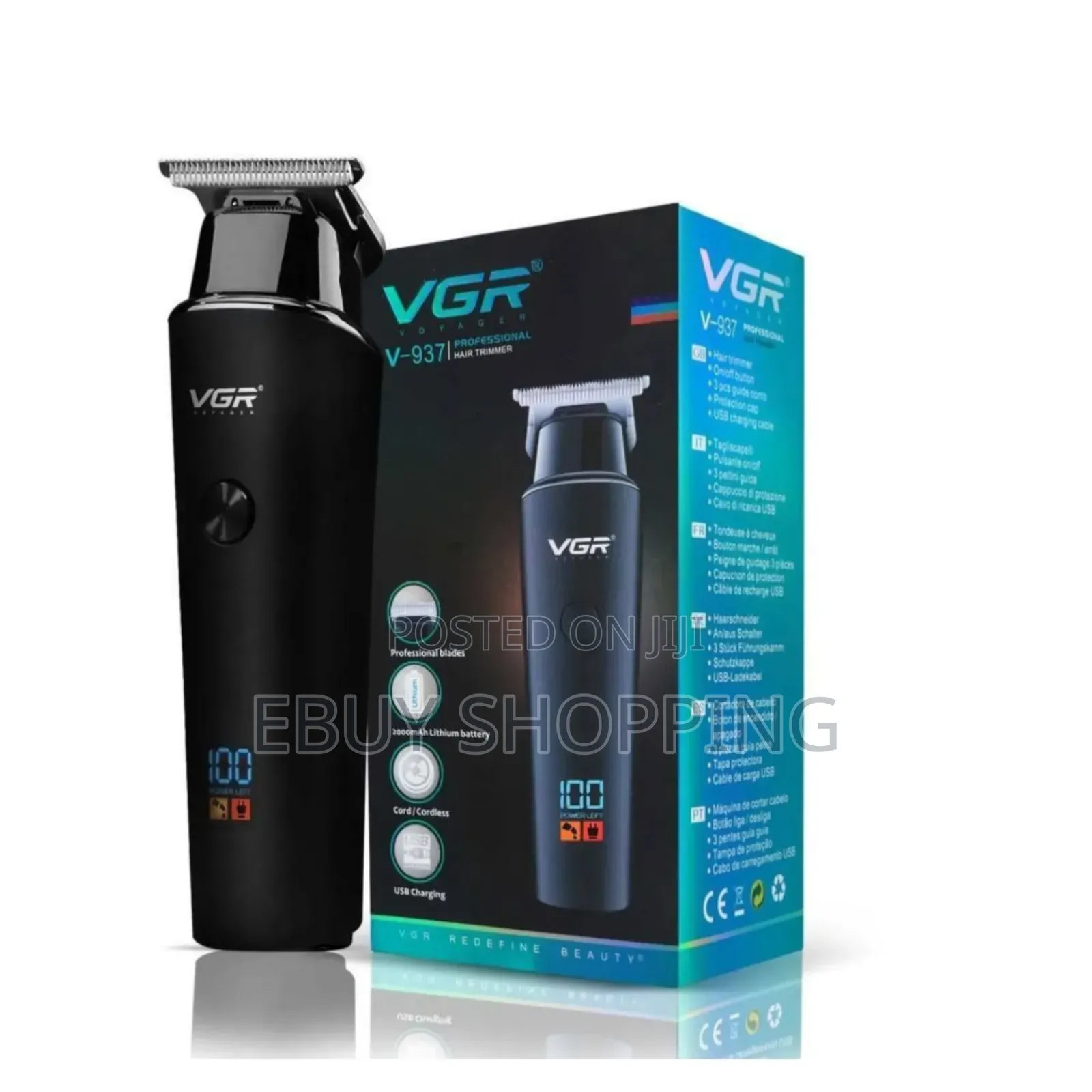 **Vgr v-937 Hair Clipper – Durable Blades Led Indicator**