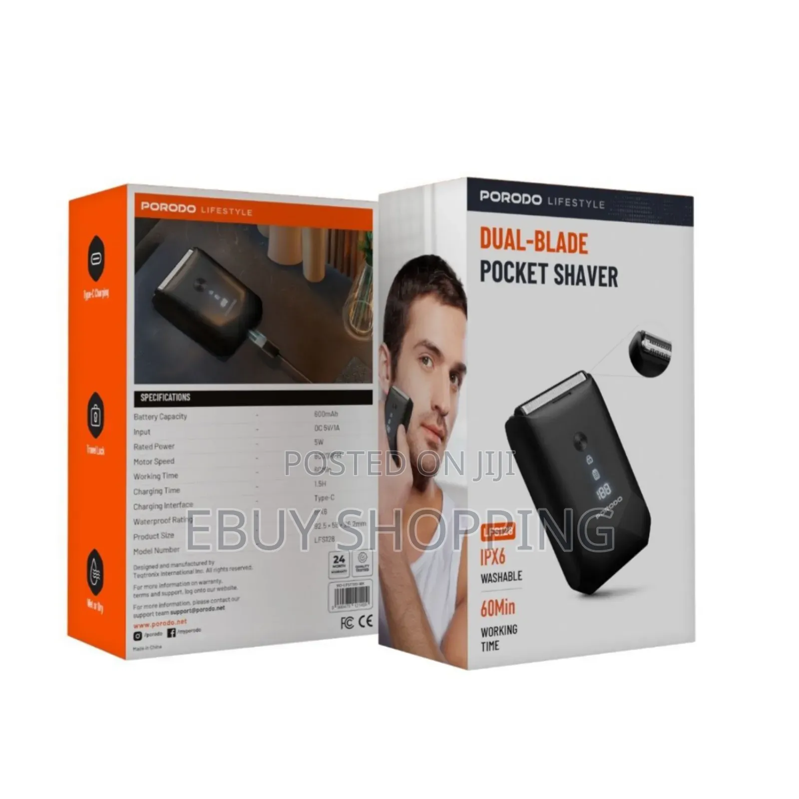 **Sleek Portable Porodo Shaver – Your Grooming Buddy**