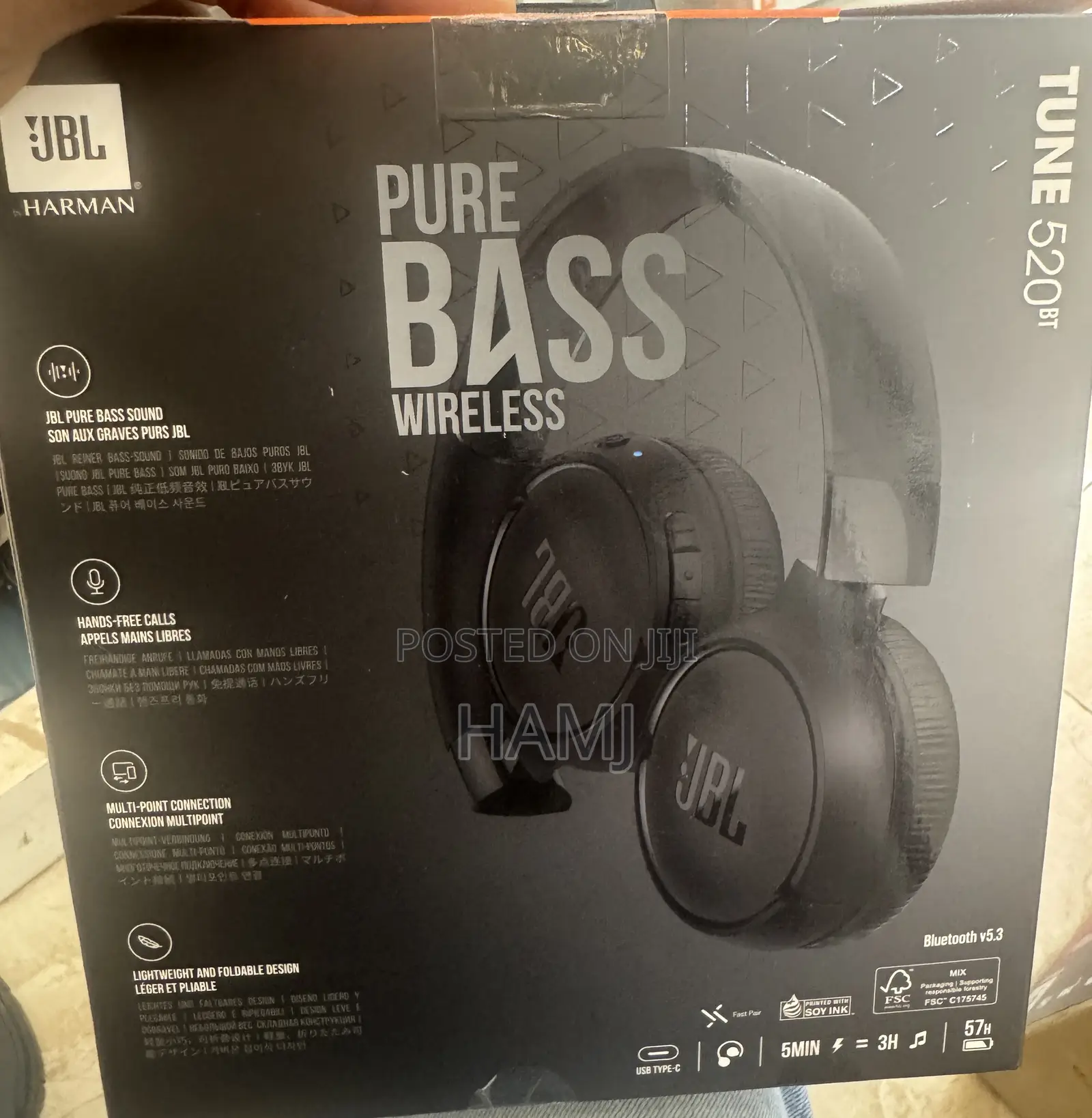 JBL Tune 520 Wireless Headphones