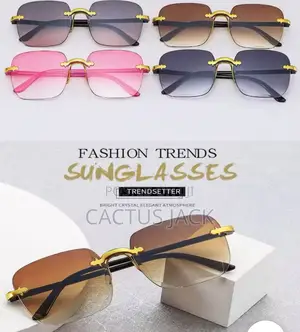 Photo - New Uv400 Rimless Sunglasses Vintage Frameless Sun Glasses