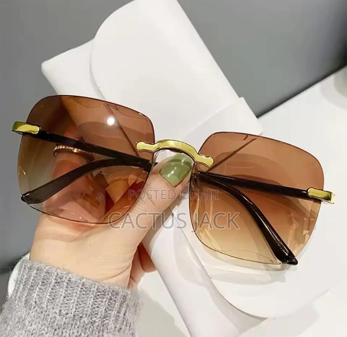 New Uv400 Rimless Sunglasses Vintage Frameless Sun Glasses