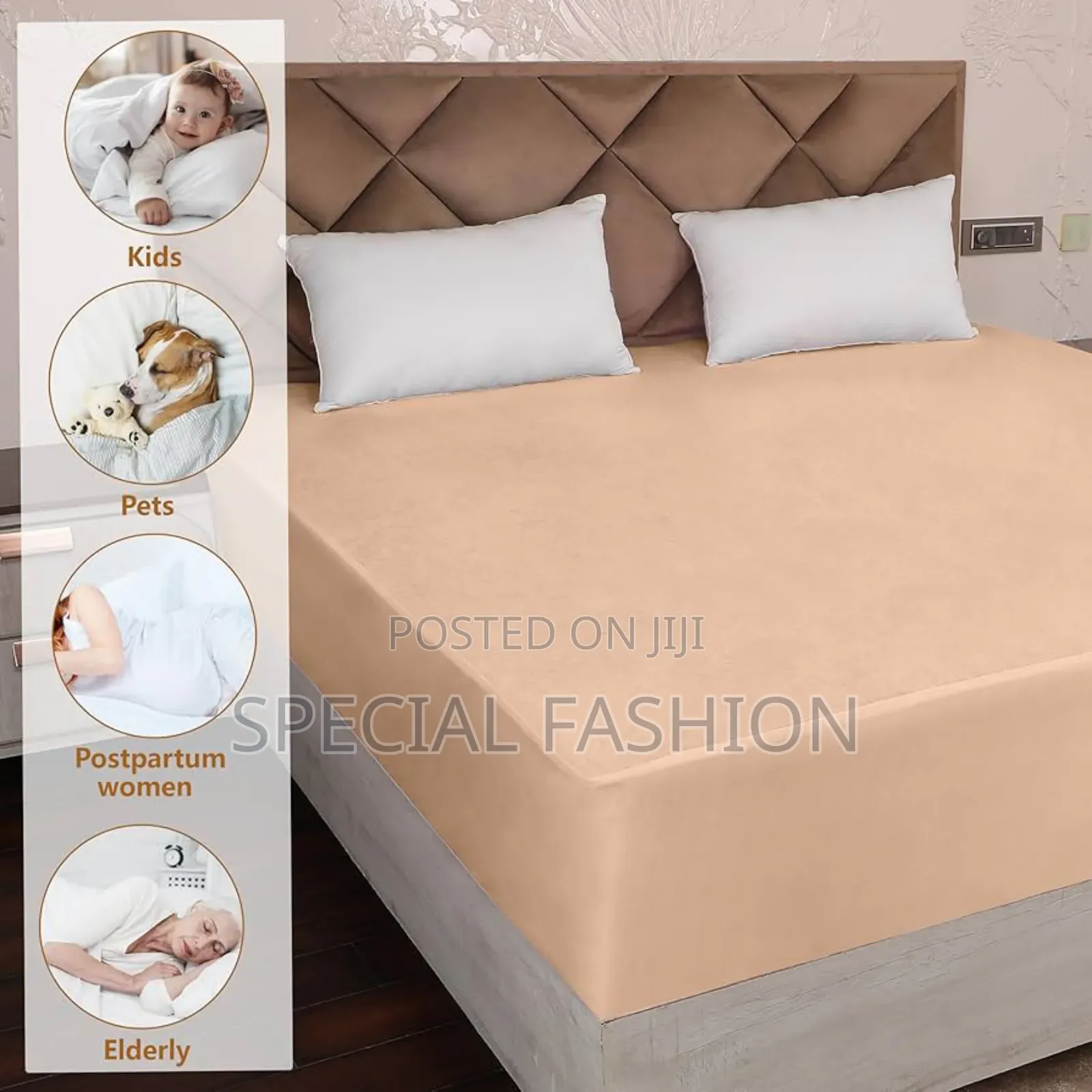 Waterproof Bed Cover ውሃ የማያስገባ የፍራሽ ልብስ