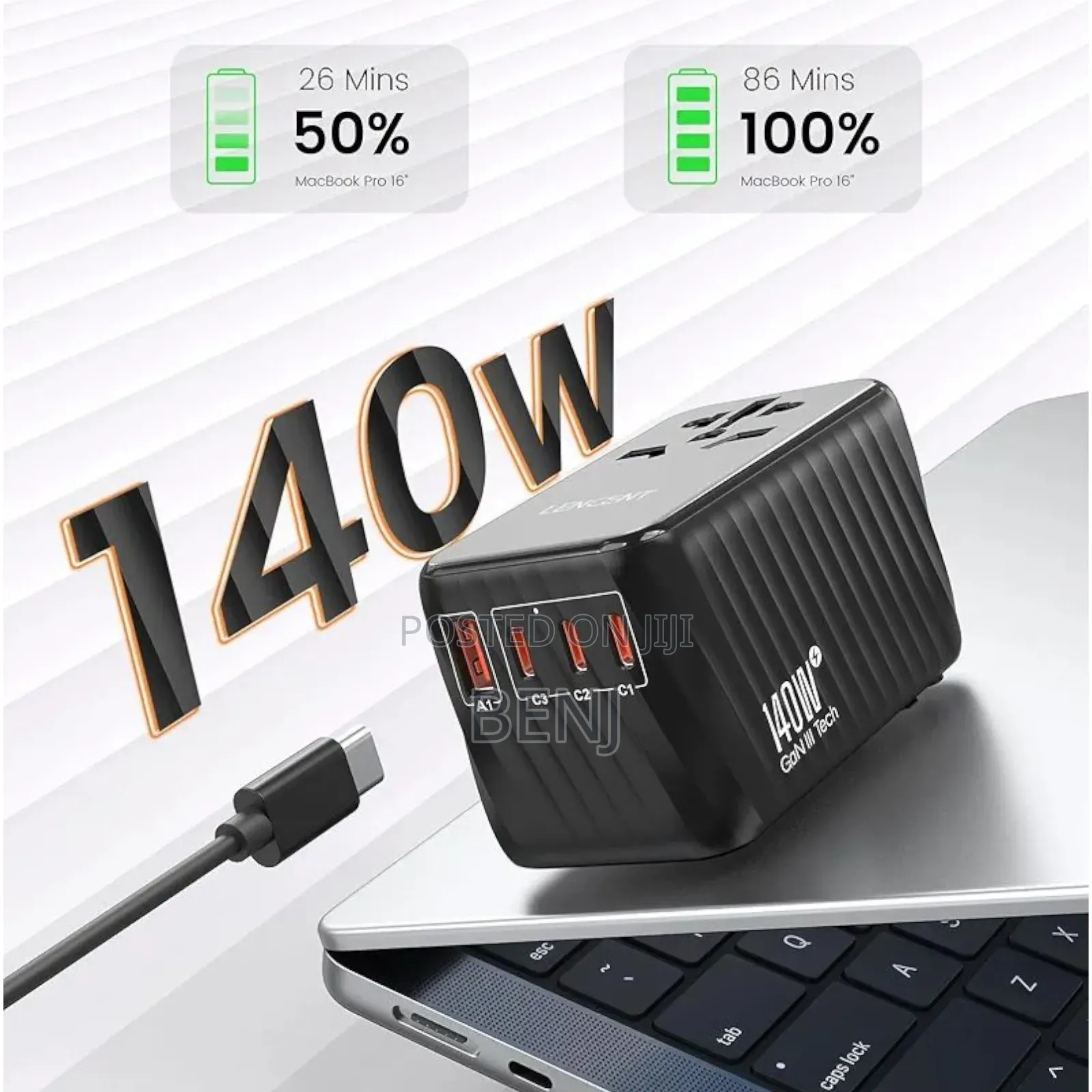 Lencent 140w Universal Travel Adapter | Macbook | Smartphone