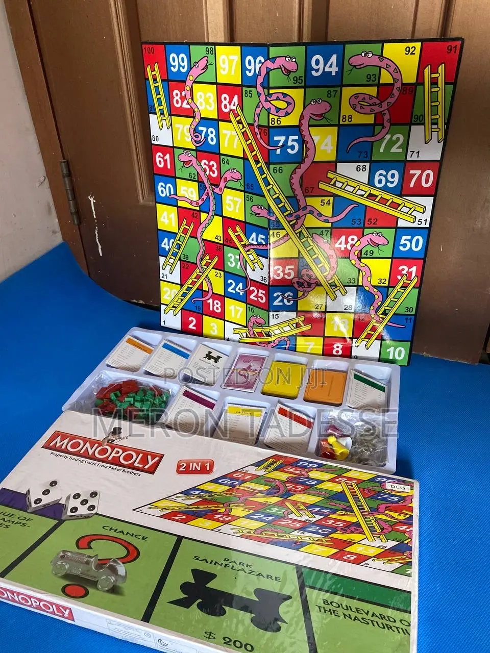 Monopoly+ Snakes Ladder Game - 2in1 ሞኖፓሊ + ስኔክ - 2በ1