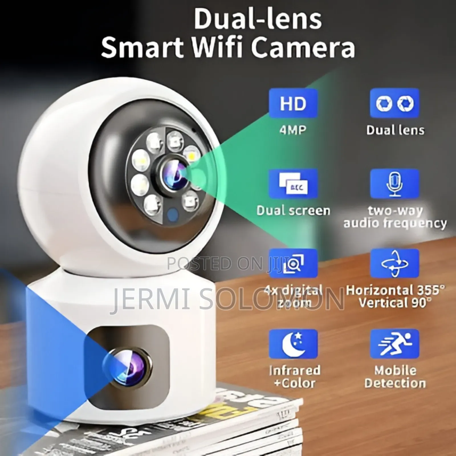 V380 Pro Dual Lens 4mp Wireless Dome Camera