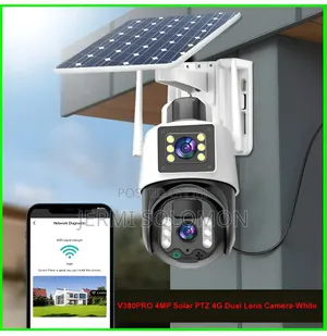 Photo - V380 Dual Lens 4g Sim Camera Solar Panel