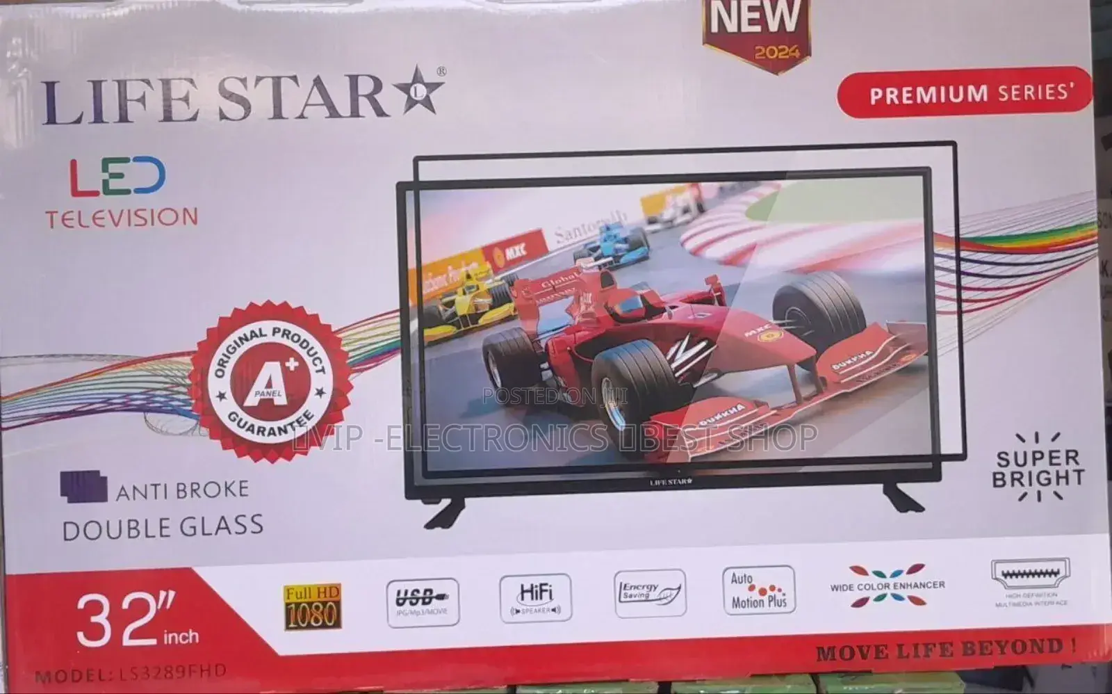 Lifestar Tv 43"Inch Tv Smart Android 14.0 Nwe 2024 Tv