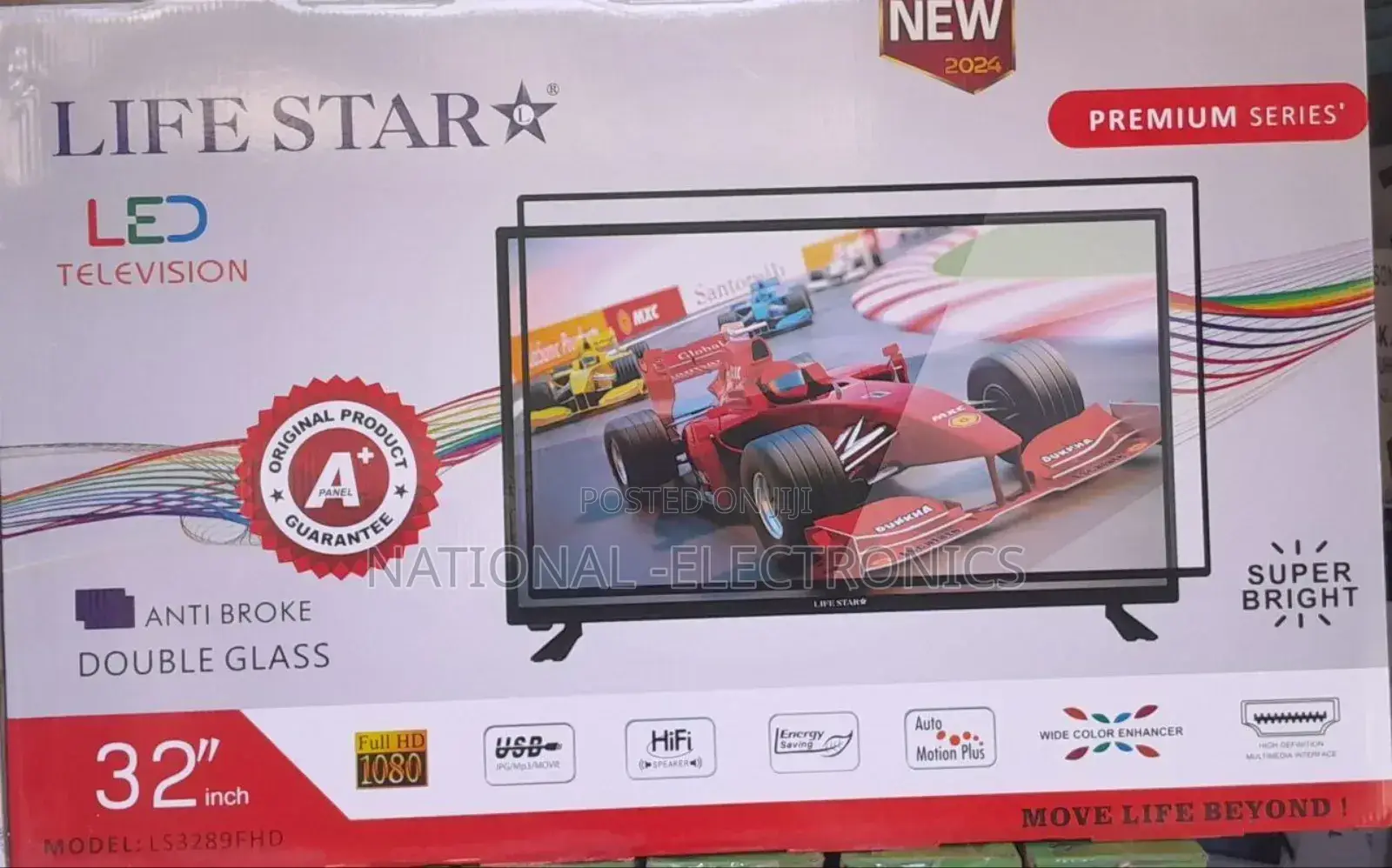Lifestar Tv 43"Inch Tv Smart Android 14.0 Nwe 2024 Tv
