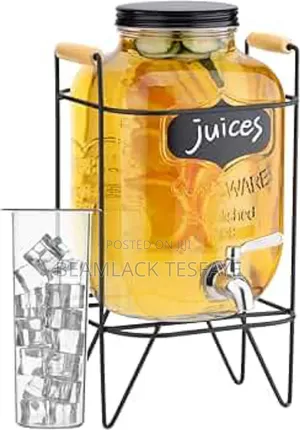 Photo - Glass Dispenser Jar With Rack