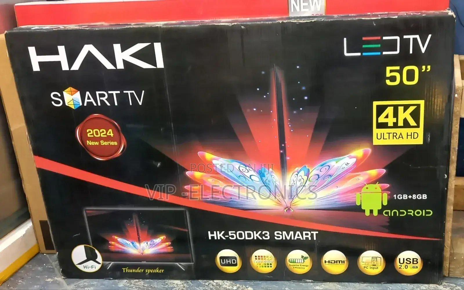 Haki 50"Inch Tv Smart Android Ultra Hd New 2024 Tv