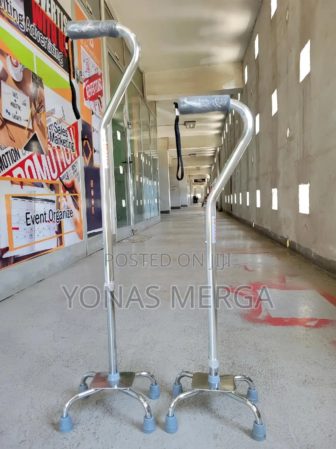 Padde Handle,Steel,Chrome,Walking Stick፮囝walking_aid፱ōto-Use