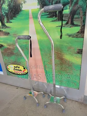 Photo - Cane/Rehab Supply Adjustable Cane With Offset Handle -Chrome