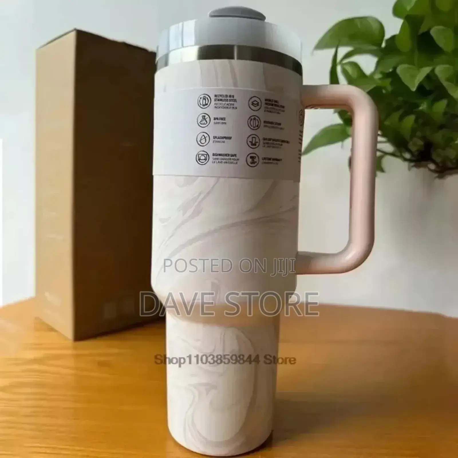 Double Layer Stainless Still Isolated Tumblers With Straw