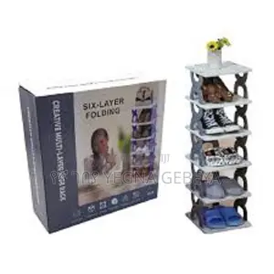 6-Layer Folding Shoe Rack