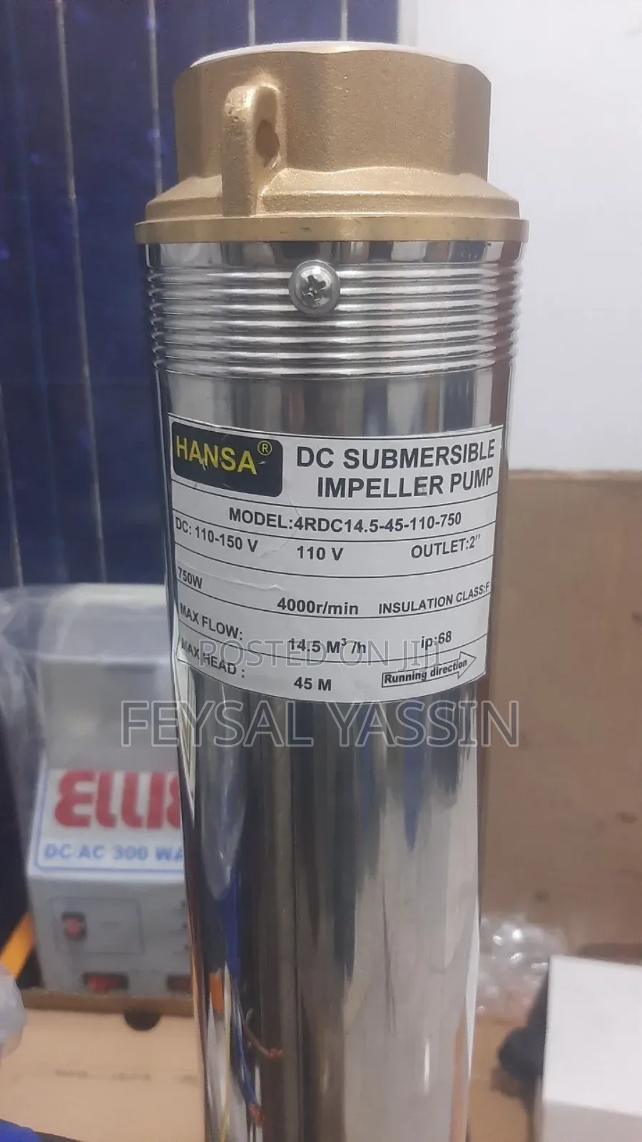 Hansa Borehole Water Pump 0.5hp - 2hp