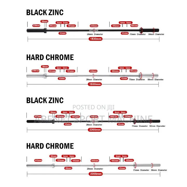 ዘመናዊ የአዉሮፓ ስታንዳርድ Olympic Bar 2:20cm
