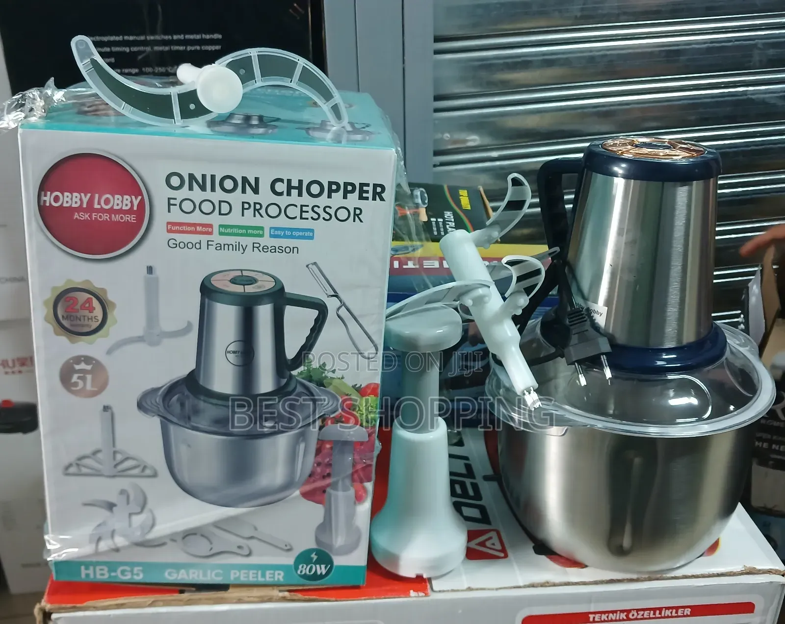 Hobby Lobby Onion Meat 5 Liter Manual 6 Accessory የሽንኩርት መፍጫ