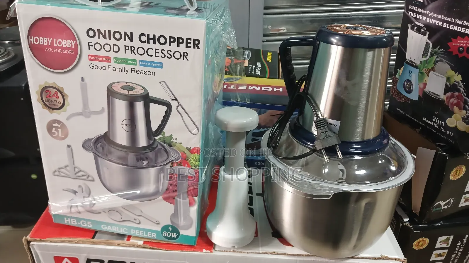 Hobby Lobby Onion Meat 5 Liter Manual 6 Accessory የሽንኩርት መፍጫ