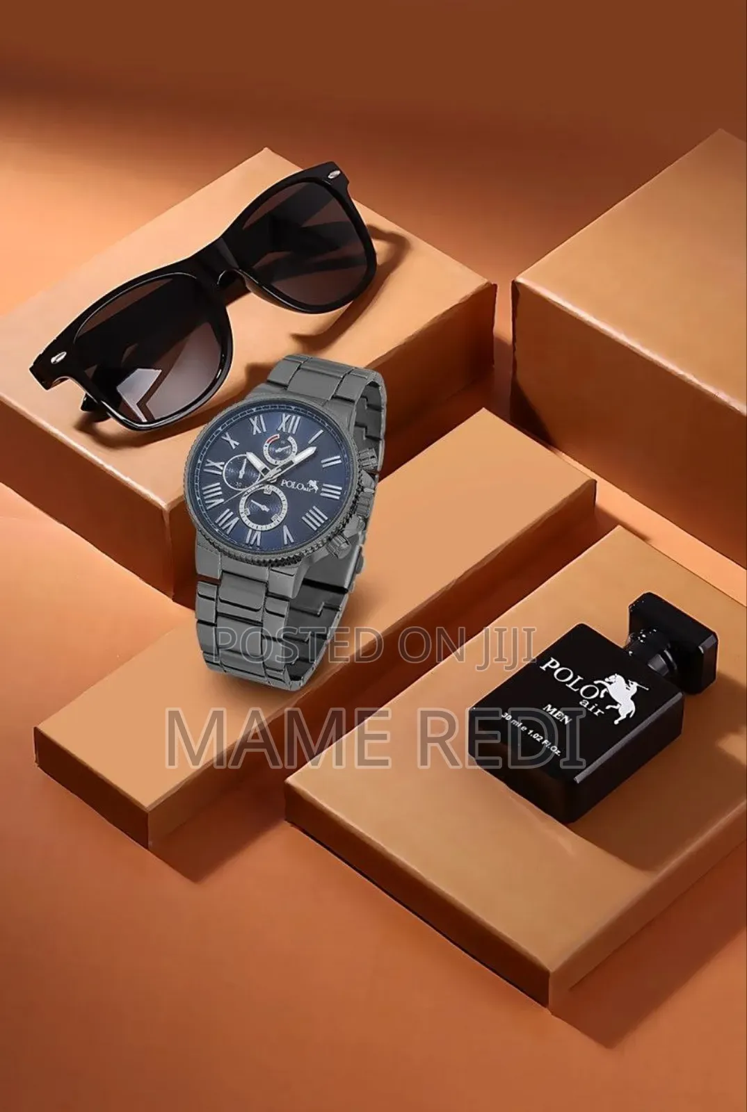 Polo Air Men's Gift Set Watch Glasses Perfume in Gift Box