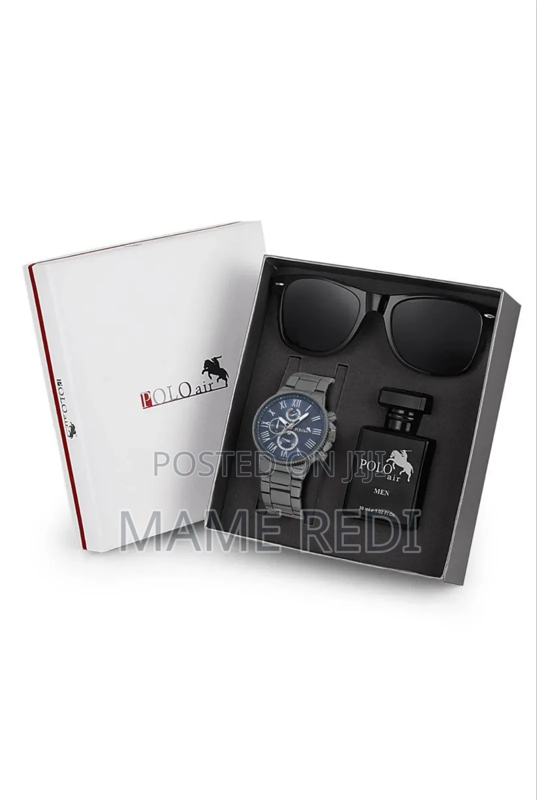 Polo Air Men's Gift Set Watch Glasses Perfume in Gift Box